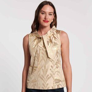 Millie Top - Royal Palm Jacquard Gold